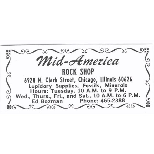 Mid-America Rock Shop Ed Bozman Chicago IL 1972 Ad AF8-S3