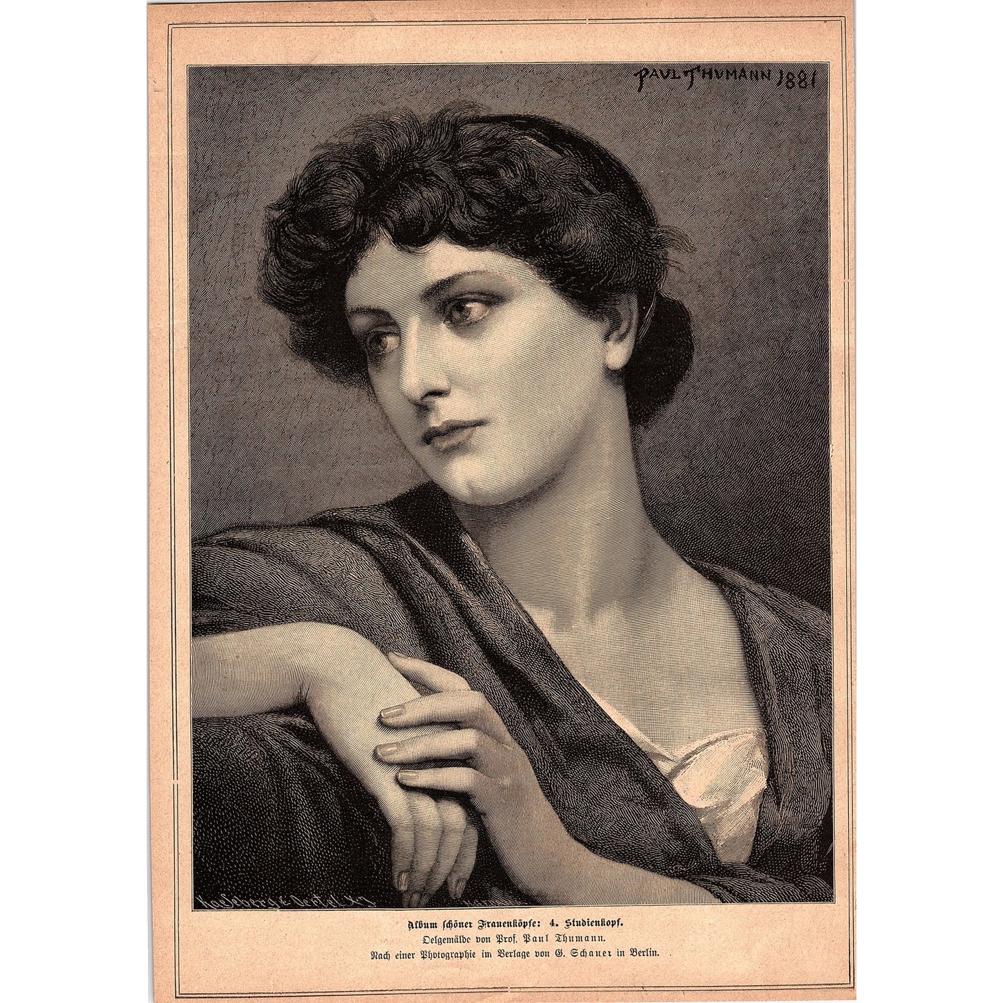 Ideal Head - Prof. Paul Thumann 1892 Engraving V1-3