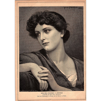 Ideal Head - Prof. Paul Thumann 1892 Engraving V1-3