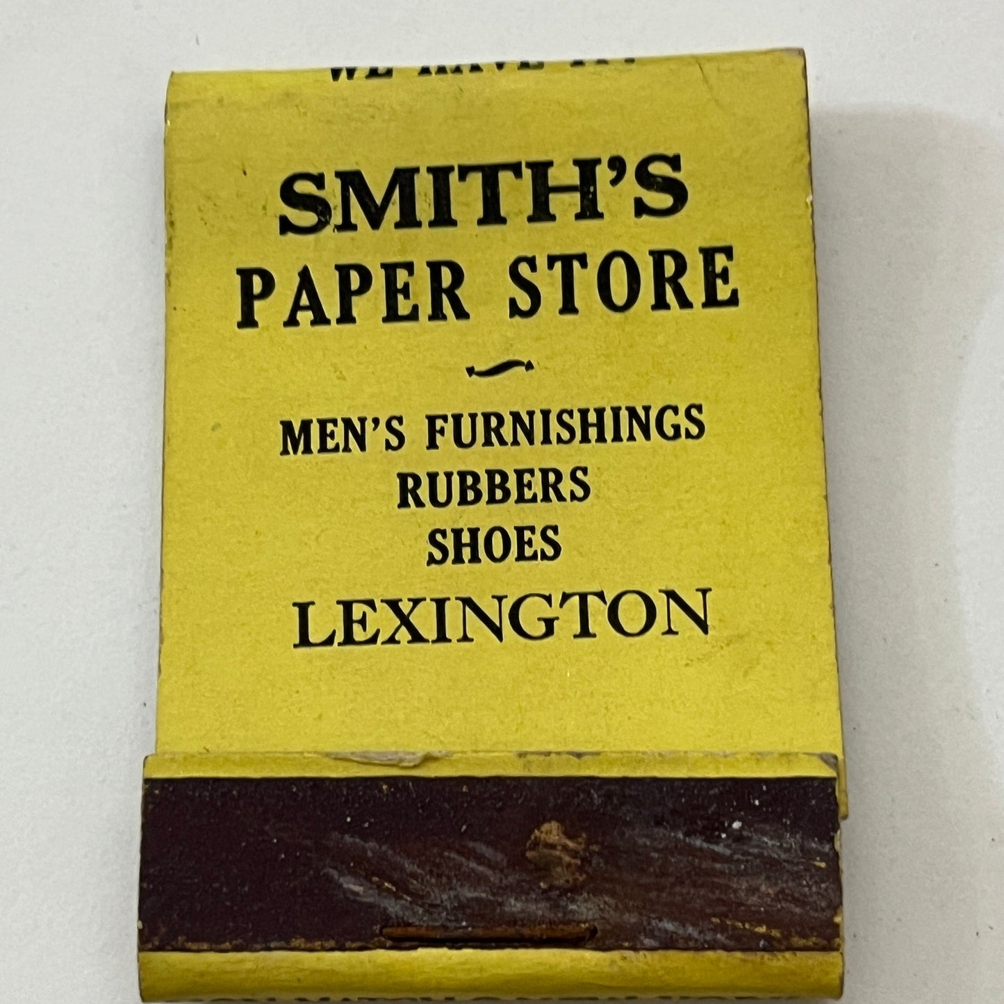 Smith's Paper Store Mens Furnishing Lexington Vintage Matchbook Cover TB8-MB2-10