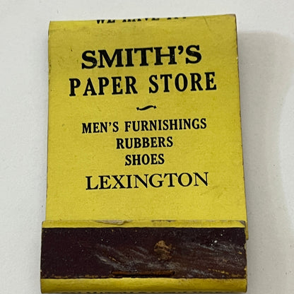 Smith's Paper Store Mens Furnishing Lexington Vintage Matchbook Cover TB8-MB2-10