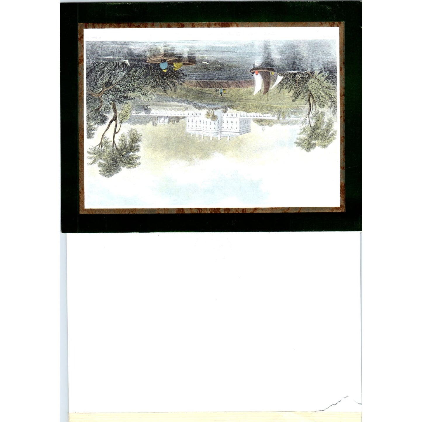 Vintage President Richard Nixon Christmas Greeting Card W.H. Bartlett Print AE7