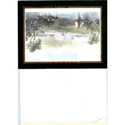 Vintage President Richard Nixon Christmas Greeting Card W.H. Bartlett Print AE7