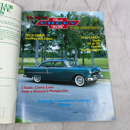 Setting the Glass - '55, '56, '57 Classic Chevy World Magazine - Sep 1985 M31