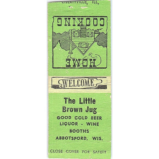 The Little Brown Jug Abbotsford WI Vintage Matchbook Cover SF3-Y6