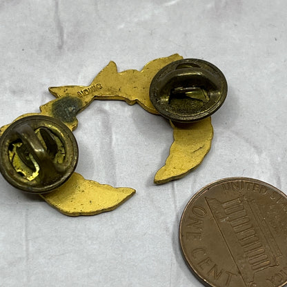 Vintage US Army JROTC Academic Wreath for Uniform Pinback Button 1" SE2