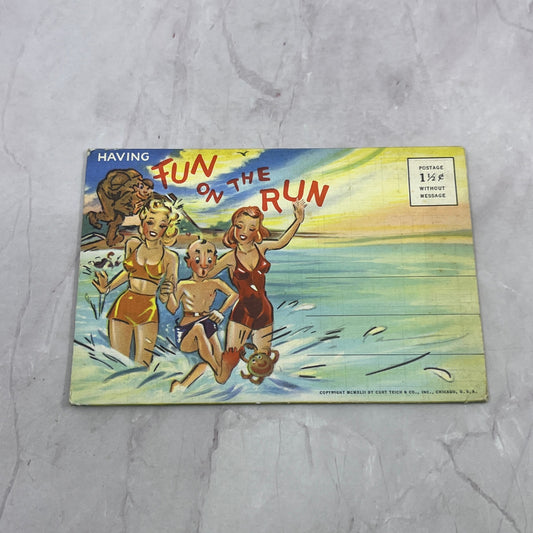 1942 Comic & Risque "Having Fun on the Run" Souvenir Folder TB8-OD