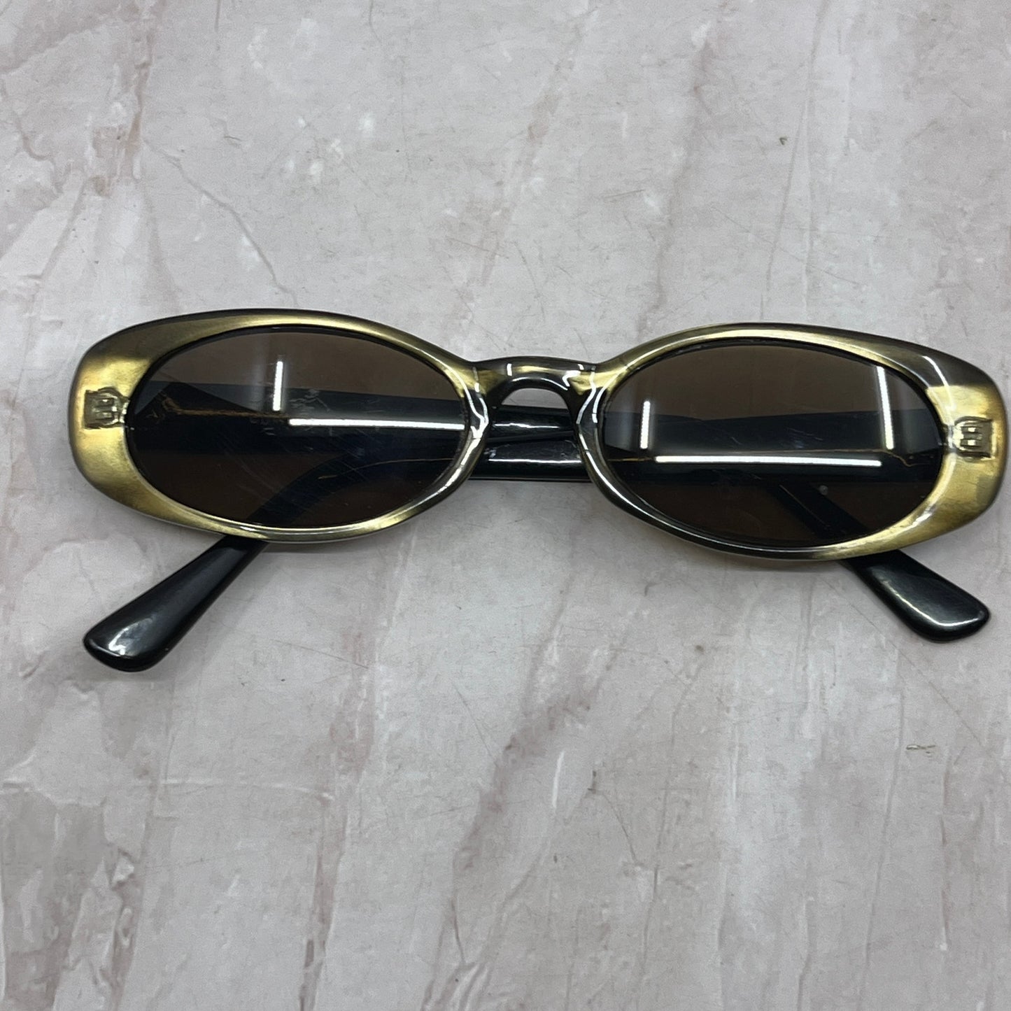 Vintage Ladies X-Lens Oval Tiger Eye Acrylic Sunglasses Glasses Frames TH9-G1-2