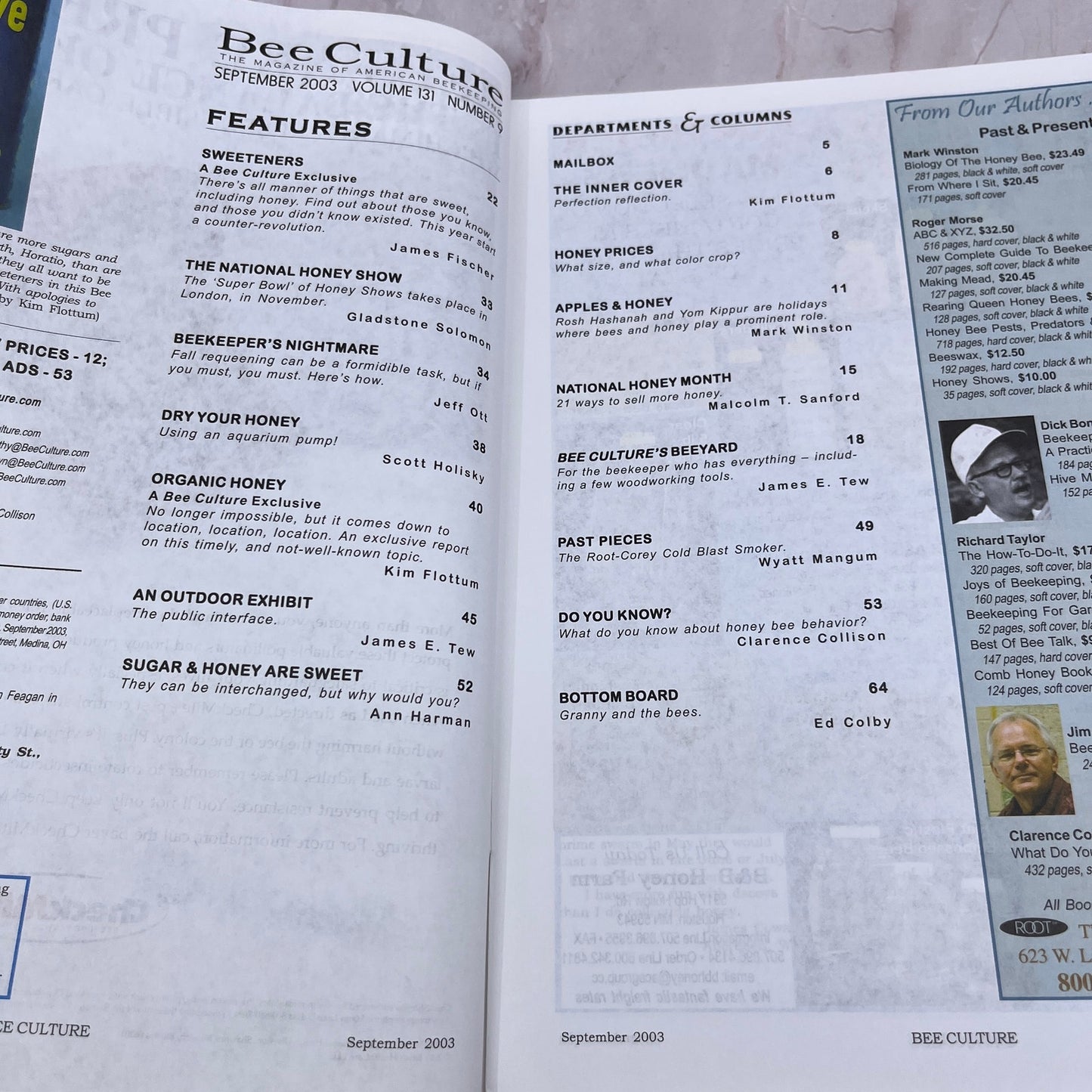 2003 Sep - Bee Culture Magazine - Bees Beekeeping Honey M32