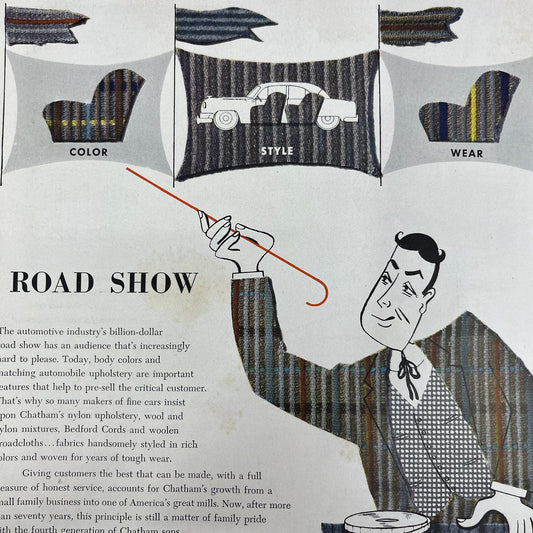 Auto Upholstery Chatham Manufacturing Co Elkin NC 1951 Magazine Ad FL6-10