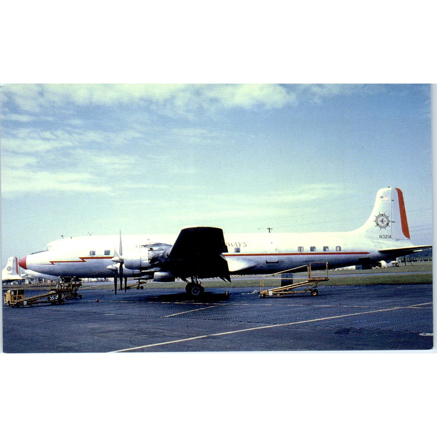 Overseas National Airlines Douglas DC-7 Vintage Postcard TG8-PC