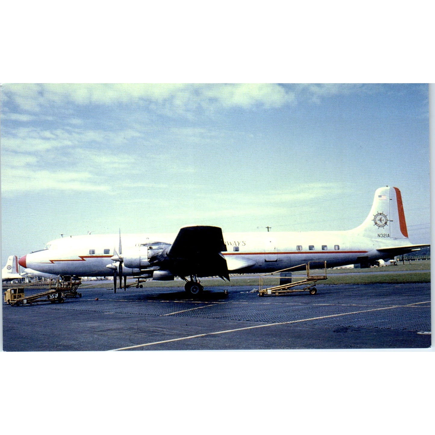 Overseas National Airlines Douglas DC-7 Vintage Postcard P4-5