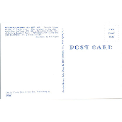 Pullman-Standard Car Mfg Co Pennsylvania Dutch Country Postcard PD7