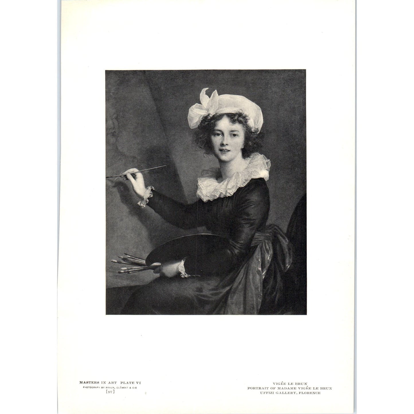 Portrait of Madame Vigée Le Brun - Vigée Le Brun c1905 Art Print D15