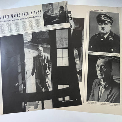 British Intelligence Catches Berlin Lawyer 2 Pages 1940s WWII Era Article V30-1