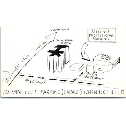 Beechnut Professional Pharmacy Dan Morse Houston Vintage Business Card SD8-B15