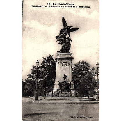 Chaumont Le Monument Des Enfants De La Haute-Marne French Antique Postcard PE11