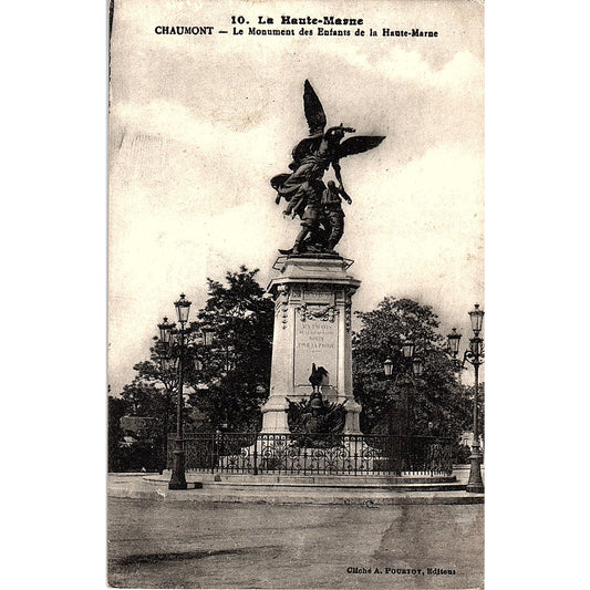 Chaumont Le Monument Des Enfants De La Haute-Marne French Antique Postcard PE11