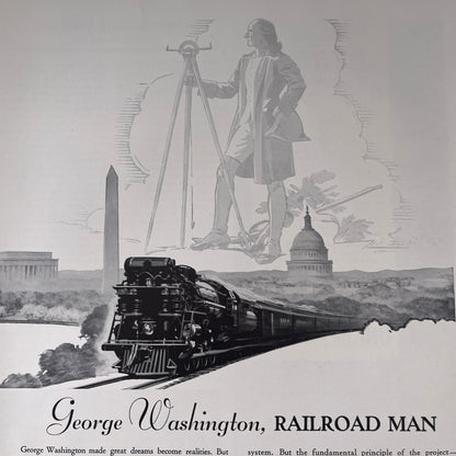 George Washington, Railroad Man Chesapeake and Ohio Lines 1935 Ad V1-4