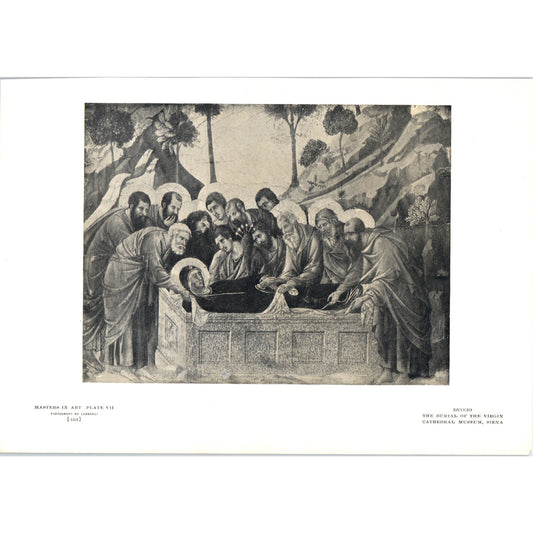 The Burial of the Virgin - Duccio 1908 Victorian Art Print AB8-MA13