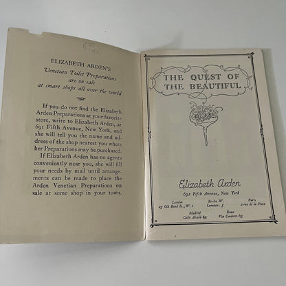 c1930 Elizabeth Arden - The Quest of the Beautiful Advertising Booklet TE2-BB