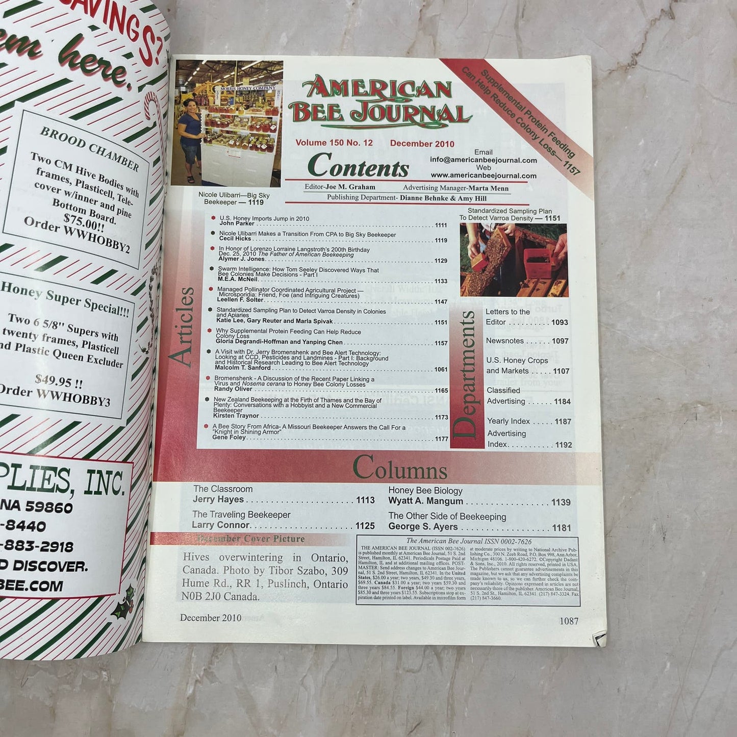 2010 Dec - American Bee Journal Magazine - Bees Beekeeping Honey M9