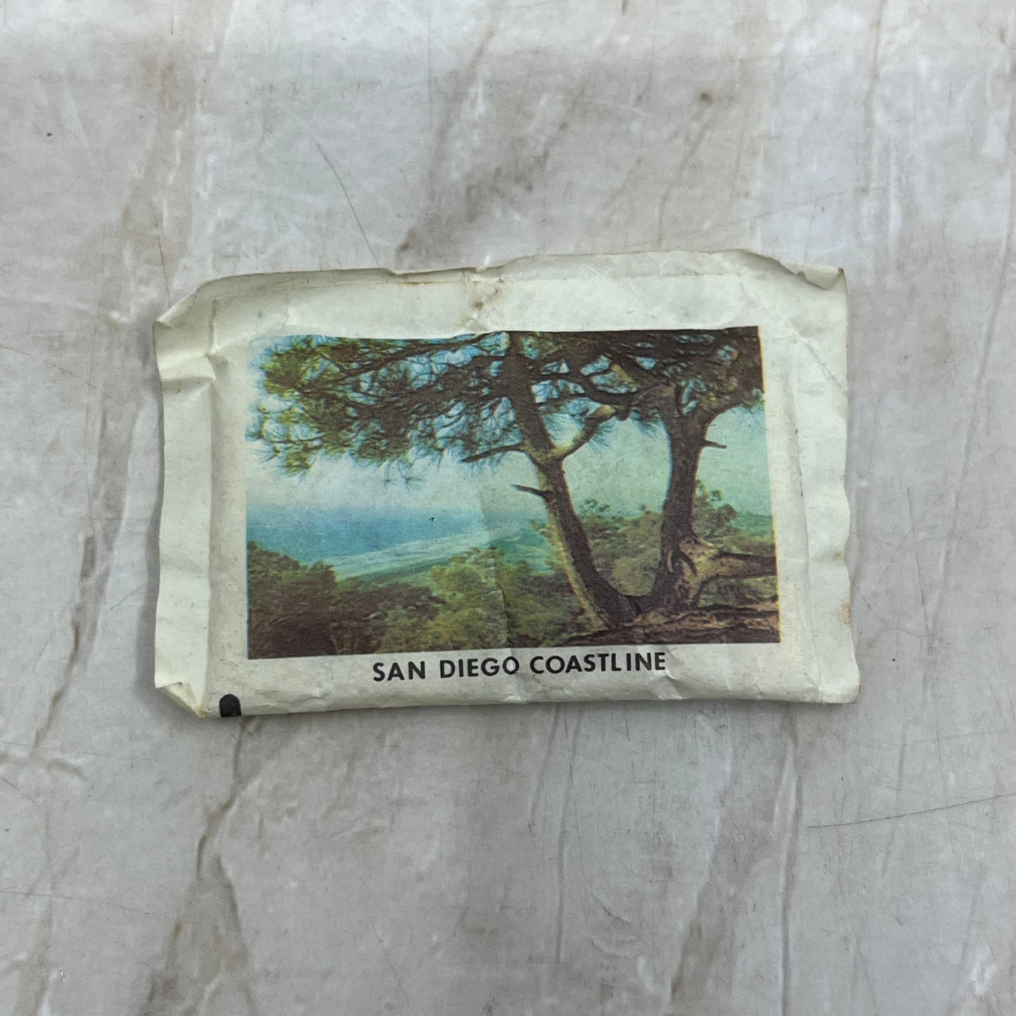 Vintage Pieri Domino Sugar Packet Beautiful San Diego Coastline CA AE3