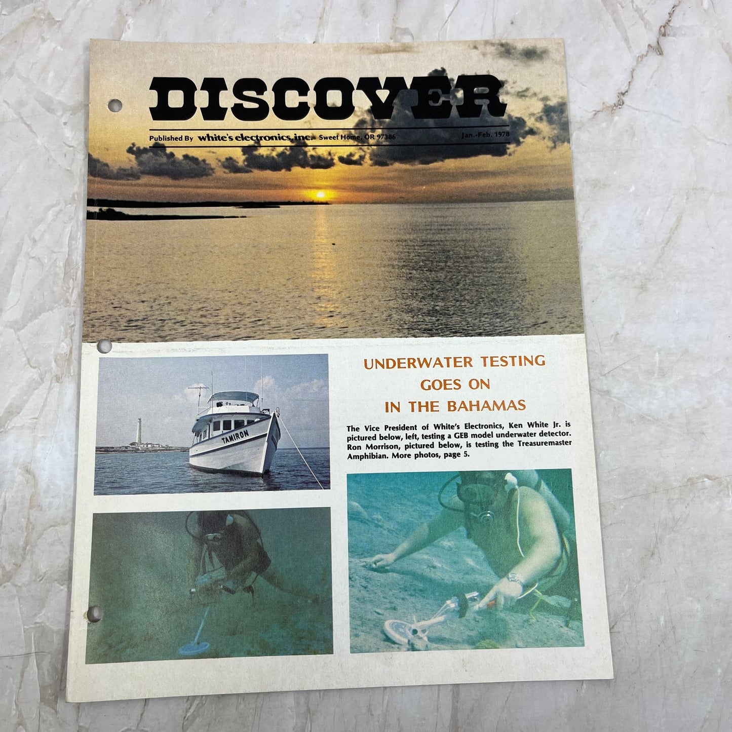 1978 Jan White's Electronics Discover Newsletter Metal Detectors Treasure M19