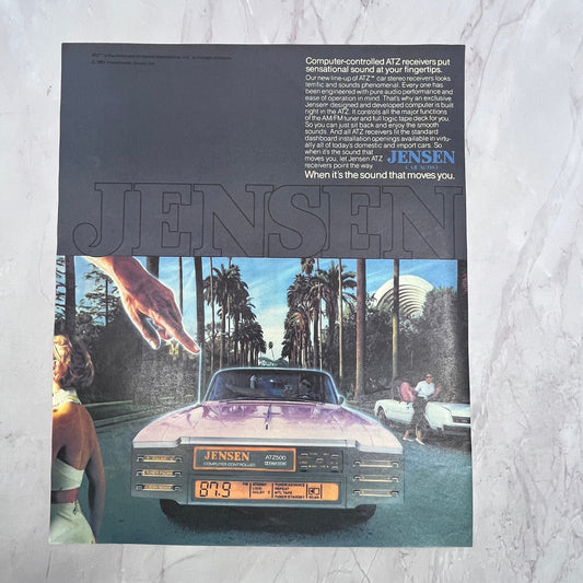 Jensen ATZ500 Computer Controlled Car Audio 1984 Ad V14-7