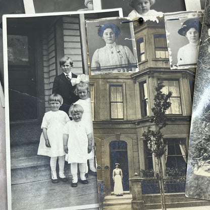 Huge Lot of Antique Early 1900s RPPC Postcards Mostly Children Portraits TI9