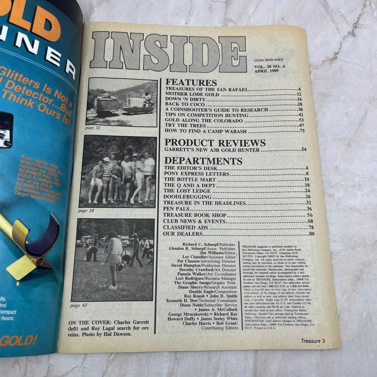 1989 April - Treasure Magazine - Treasure Hunting Prospecting Metal Detector M16