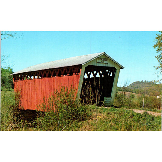 Trusal Bridge Indiana County PA Covered Bridge Postcard PC7