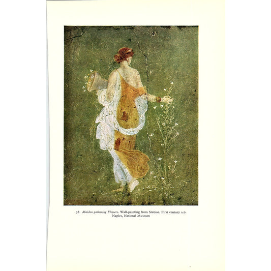 Maiden Gathering Flowers Stabiae Wall Painting First Century Art Print 6x8 V12