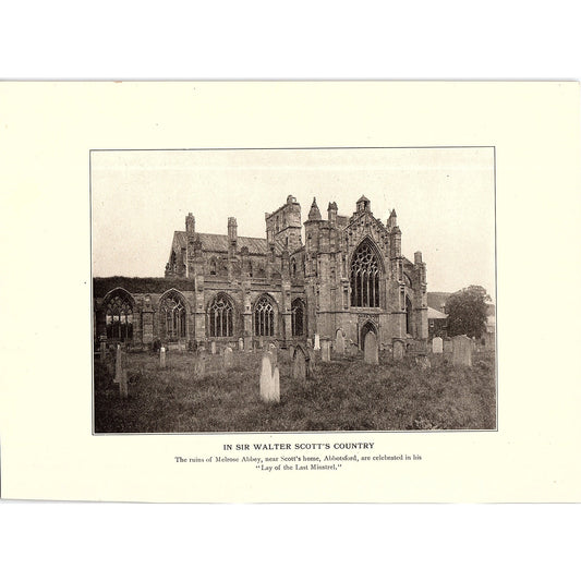 In Sir Walter Scott's Country Abbotsford Photo Vintage Art Print 6.5x9 V12