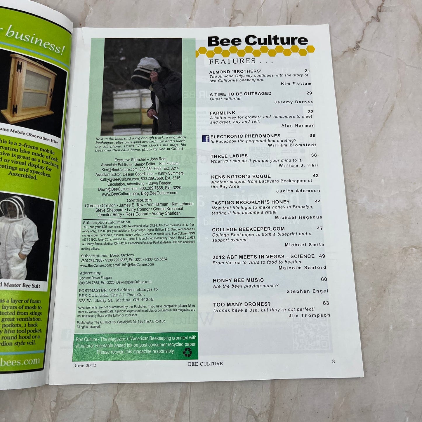2012 June Bee Culture Magazine Bees Beekeeping Honey M8