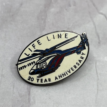 1999 Life Line Helicopter 20 Year Anniversary Pin Pinback Button SB7-SPB