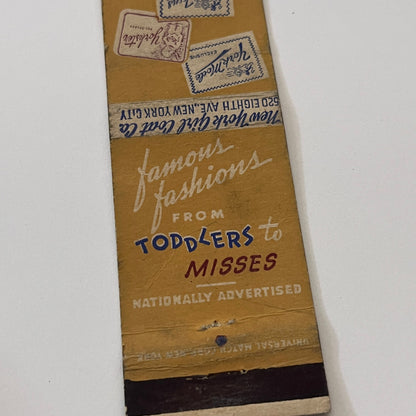 New York Girl Coat Co Eighth Ave NY Vintage Matchbook Cover TB6-MB2-1