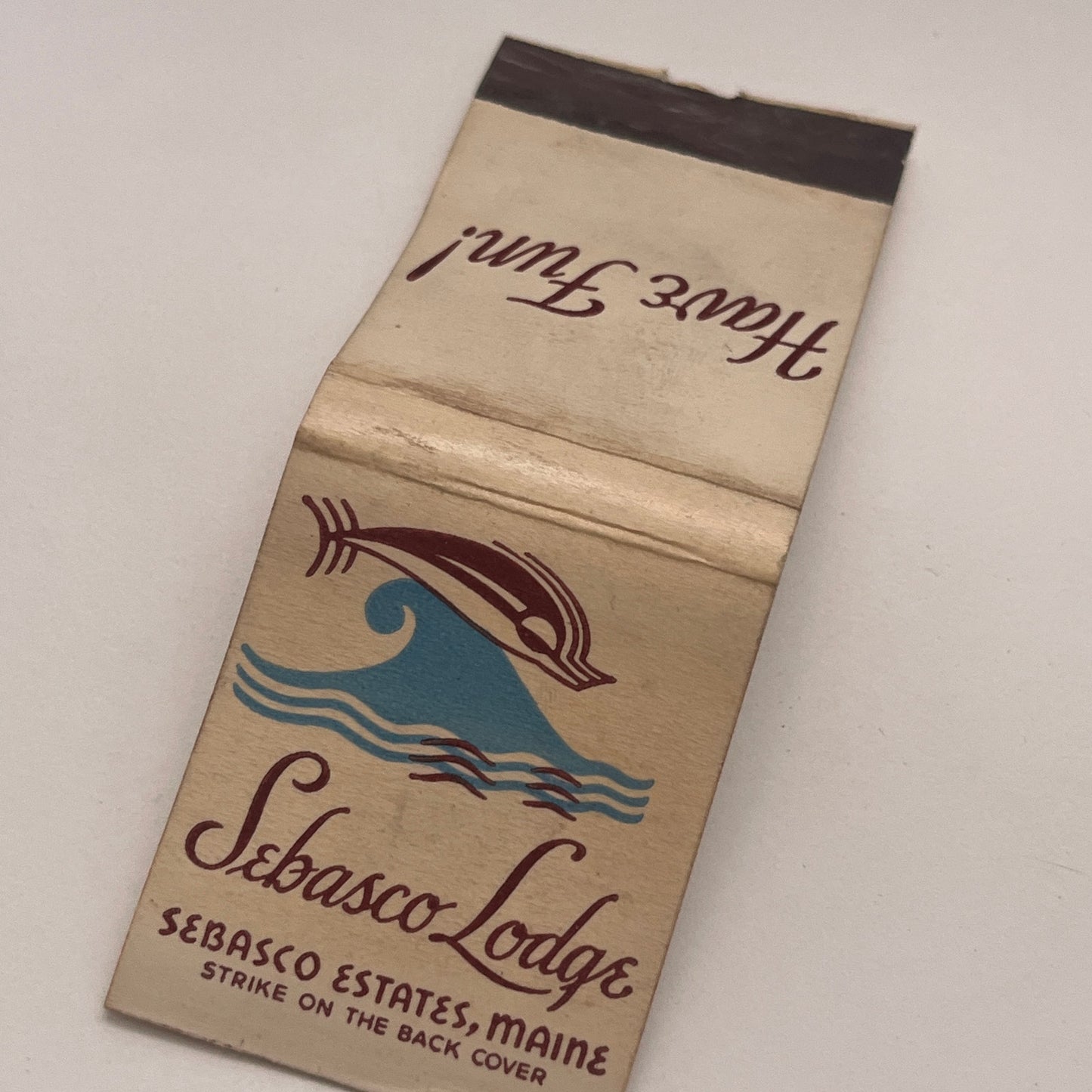 Sebasco Lodge Sebasco Estates Maine Vintage Matchbook Cover TB8-MB2-3