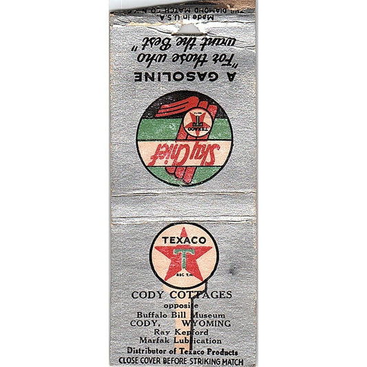 Cody Cottages Ray Kepford Cody WY Vintage Matchbook Cover SC7-Y6