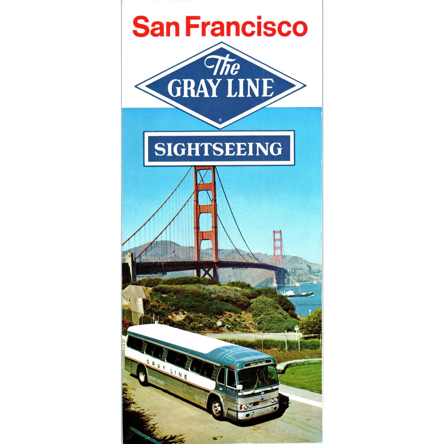 c1970 The Gray Line Sightseeing San Francisco Fold Out Travel Brochure & Map AE8