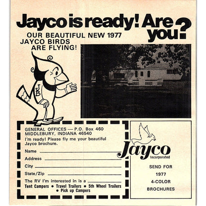 1977 Jayco Bird Campers Middlebury IN 1977 Ad AF6-5