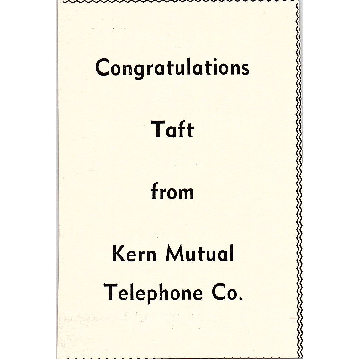 Kern Mutual Telephone Co, Dental Profession of Taft - Taft CA 1965 Ad AF8-M6