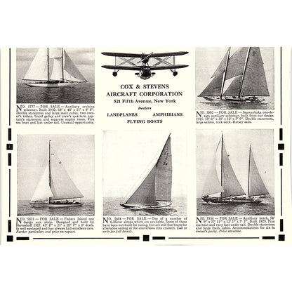 George W. Elder Star Class Yachts Sailing Dinks New York NY 1932 AG2-7