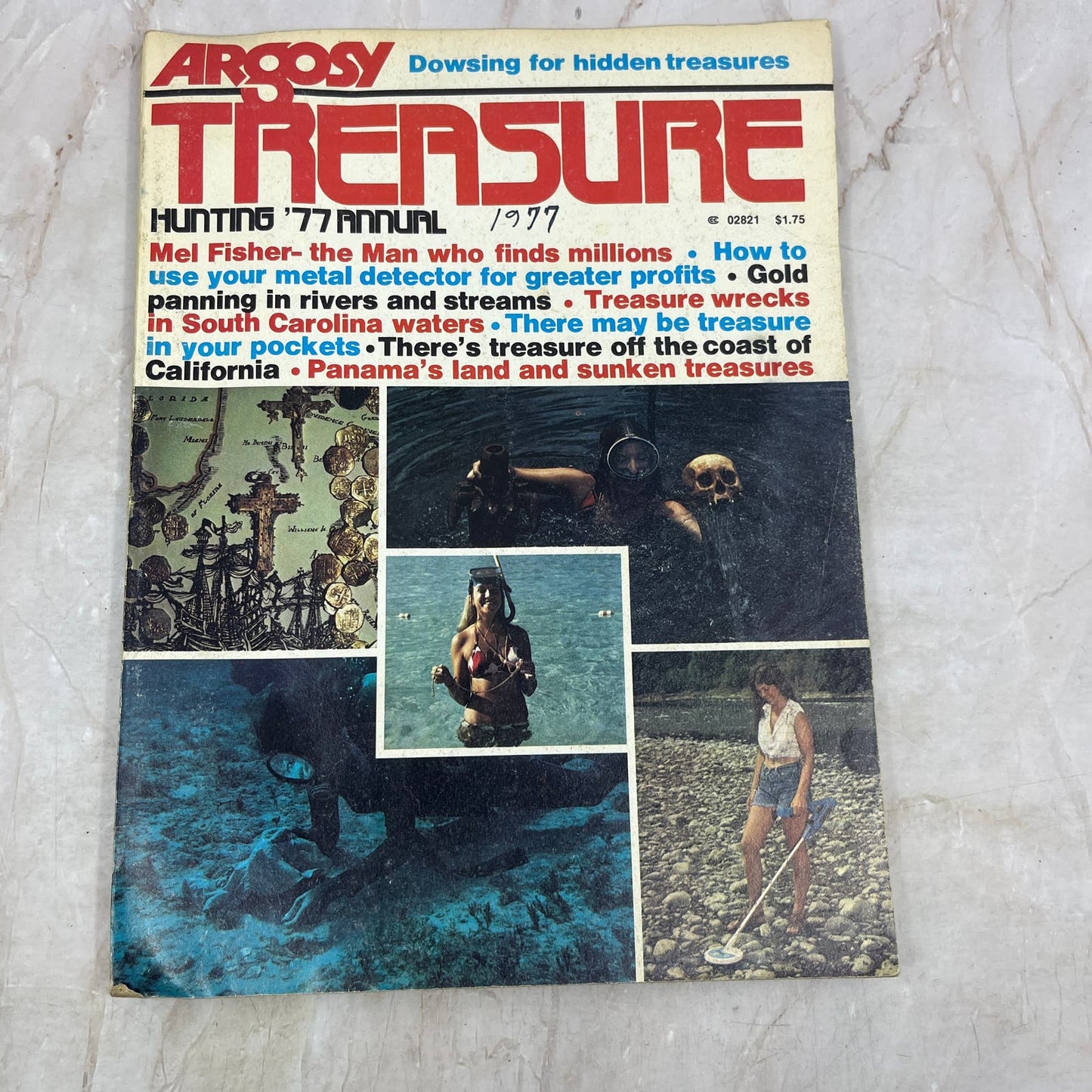 1977 Argosy Treasure Hunting Annual Magazine Mel Fisher Panama Treasure M20