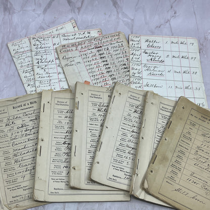 1890-1910s Lot of Obstetrician Birth Record Log Books Philadelphia PA TA9