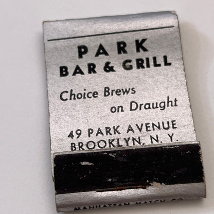 Park Bar & Grill 49 Park Avenue Brooklyn NY Vintage Matchbook Cover TB8-MB3-4