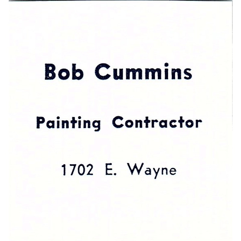 Bob Cummins Painting Contractor Fort Wayne Indiana 1964 Ad AG1-S15