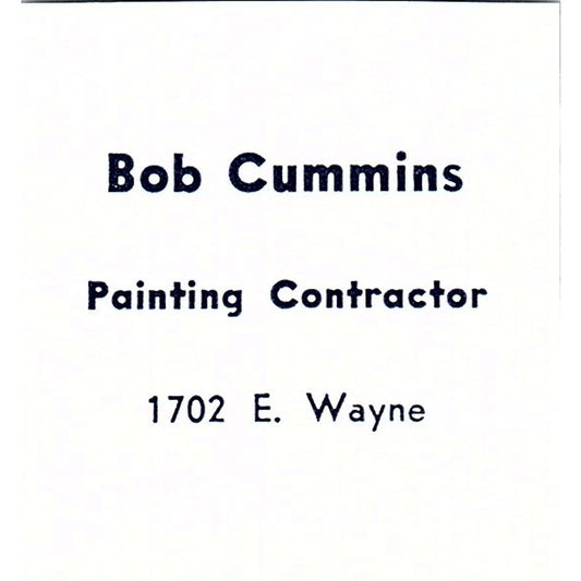 Bob Cummins Painting Contractor Fort Wayne Indiana 1964 Ad AG1-S15
