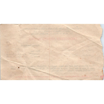 1936 General Motors Past Due Notice Sam Pratt Spencer VA AF1-RR2