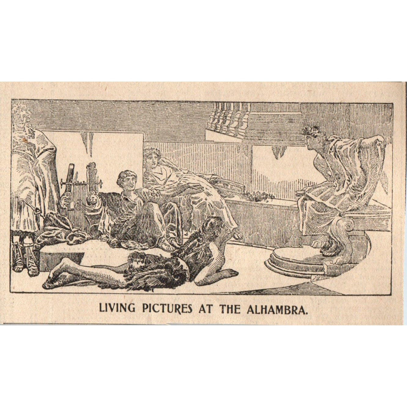 Living Pictures at the Alhambra Milwaukee 1898 Newspaper Clip AF7-E12